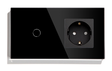 EU Socket with 1 Gang Touch Switch 