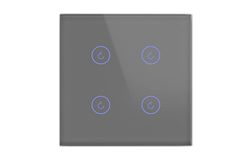 4 Gang Touch Light Switch Glass Panel Mechanical 